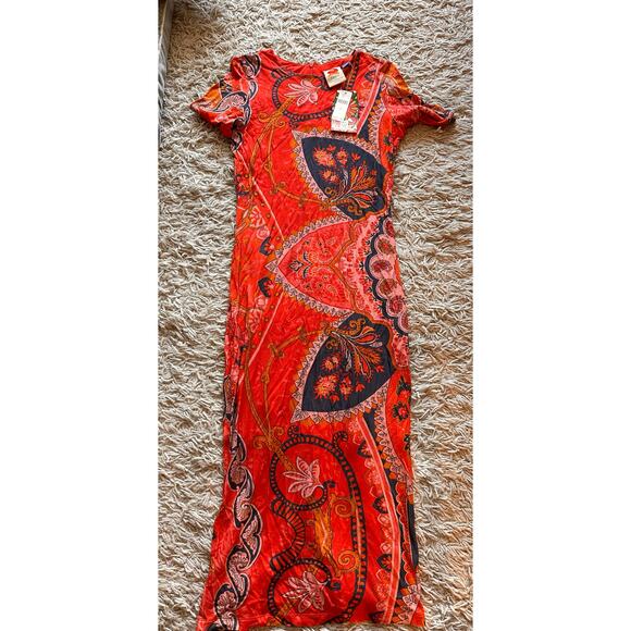 NWT Anthropologie Farm Rio Giannina Knit Midi Dress Size Medium - Picture 4 of 8